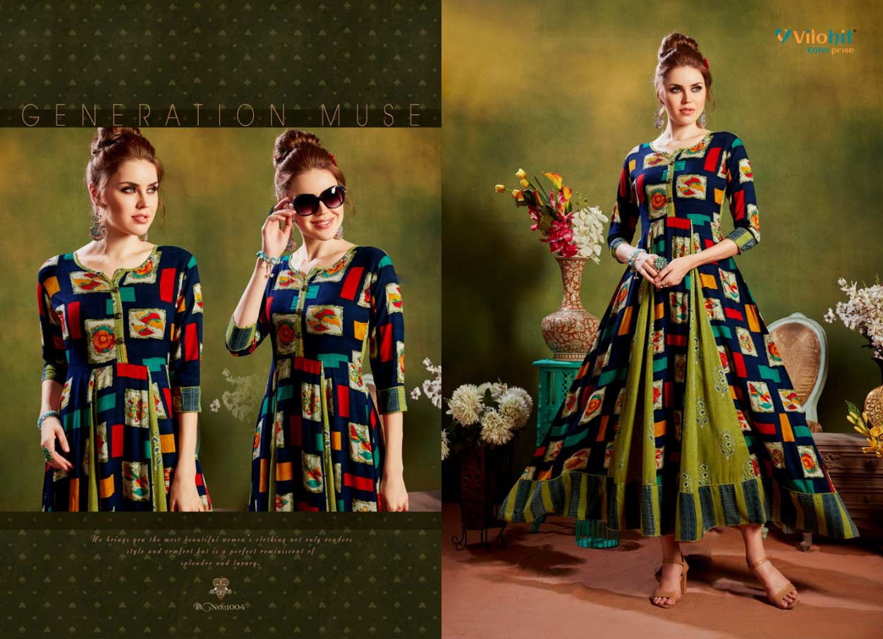 Ankita Vol-1 Vilohit Enterprise Rayon Anarkali Kurti Ankita Vol-1 Vilohit Enterprise Rayon Anarkali Kurti